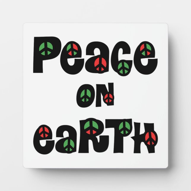 Peace On Earth Christmas Plaque (Front)