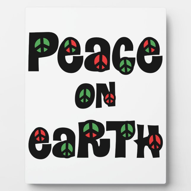 Peace On Earth Christmas Plaque (Front)