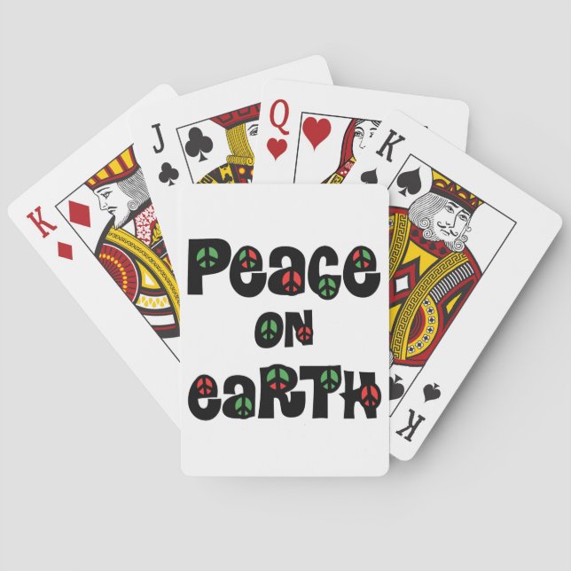 Peace On Earth Christmas Playing Cards (Back)