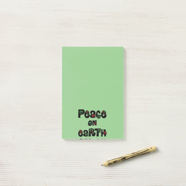 Peace On Earth Christmas Post-it Notes (On Desk)