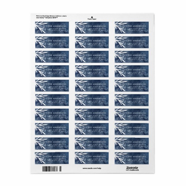 Peace On Earth- Christmas Return Address Labels (Full Sheet)