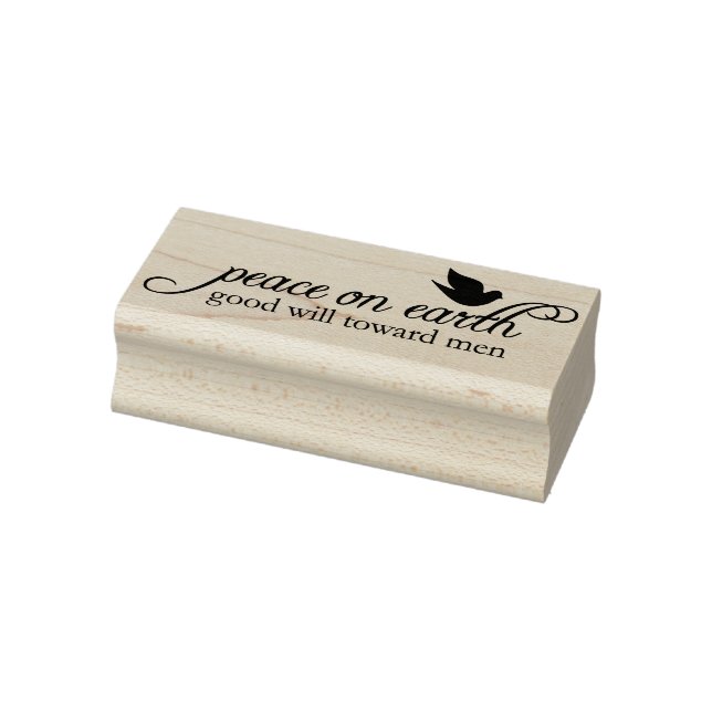 Peace on Earth Christmas Rubber Art Stamp (Stamp)