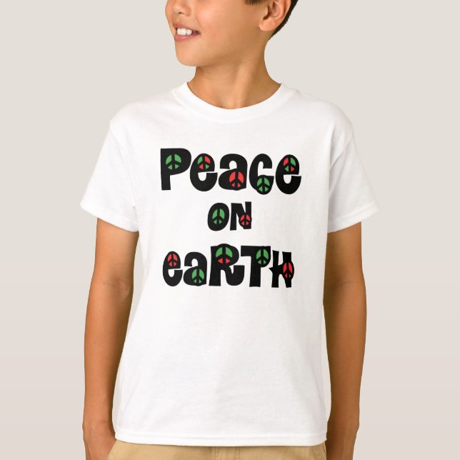 Peace On Earth Christmas T-Shirt (Front)