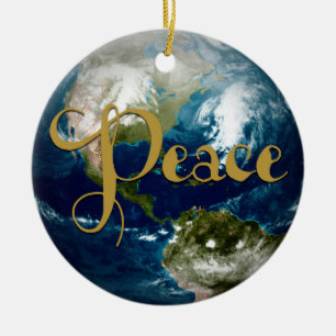 Peace on Earth Christmas Tree Ornament