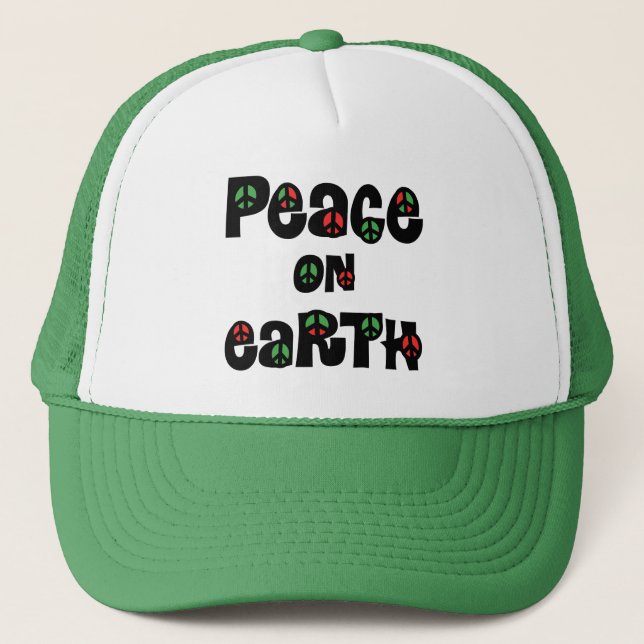 Peace On Earth Christmas Trucker Hat (Front)