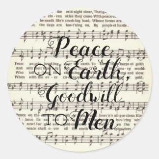 Peace on Earth Classic Round Sticker
