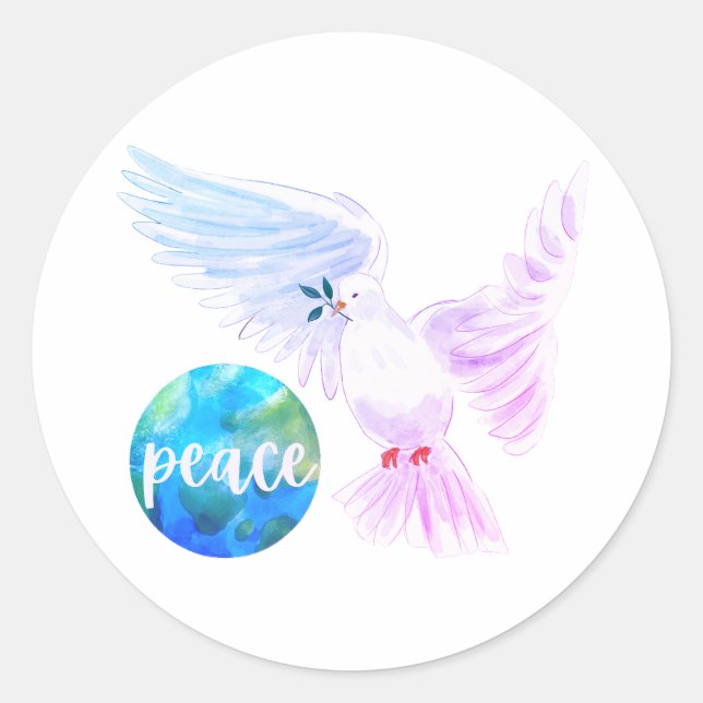 Peace on Earth  Classic Round Sticker (Front)