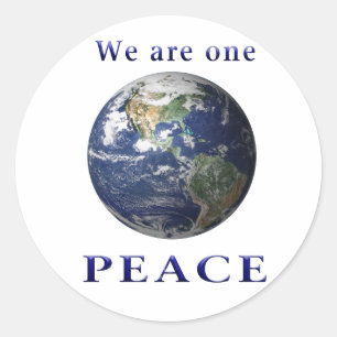 Peace on earth classic round sticker