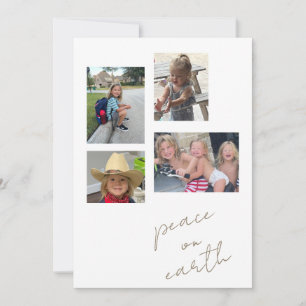 Peace on Earth Collage Photo II Holiday Card