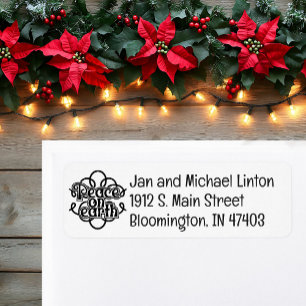 Peace On Earth Custom Return Address Label