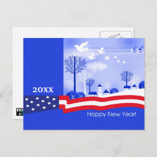 Peace on Earth. Custom Year Patriotic New Year's Holiday Postcard