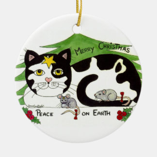 PEACE ON EARTH cute ornament,a must have. Ceramic Ornament