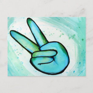 Peace on Earth Day Peace Sign Art Peaceful Postcard