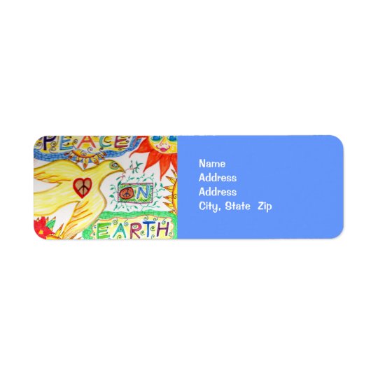 Peace on Earth Dove Address Avery Label Return Address Label