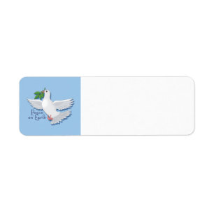 Peace on Earth Dove Avery Label Return Address Label