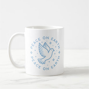 Peace on earth dove blue aesthetic christian girl coffee mug
