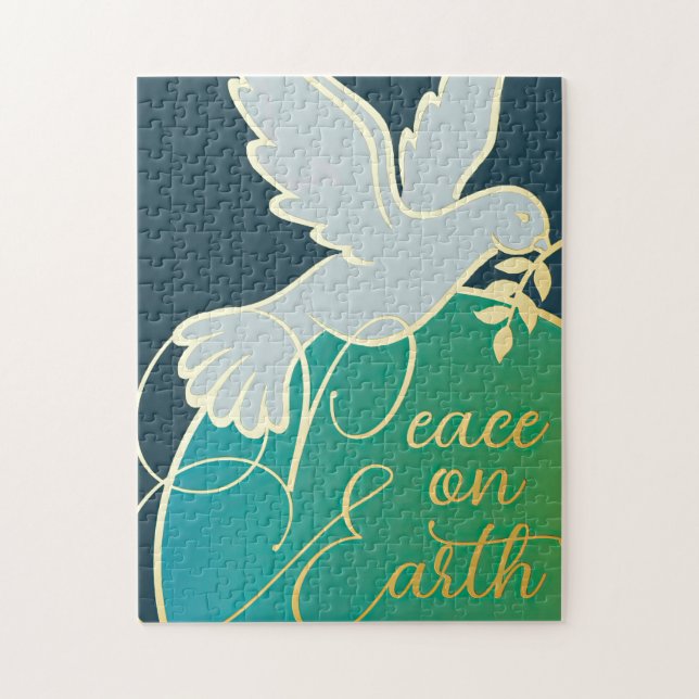 Peace on Earth Dove Branch Jigsaw Puzzle (Vertical)