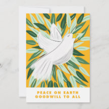 Peace on Earth Dove Christmas Card