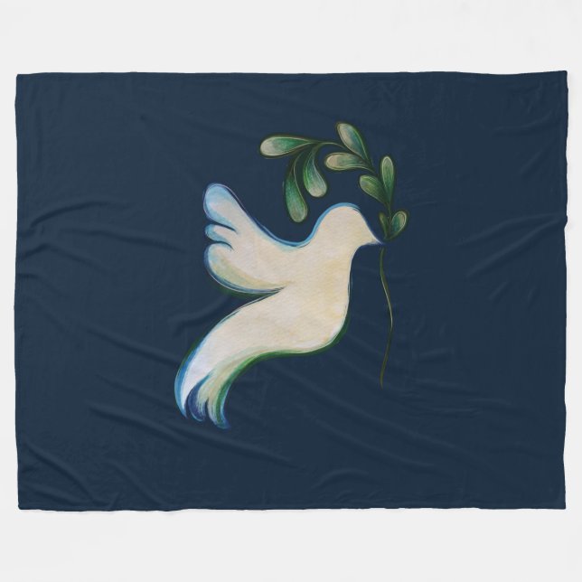 Peace on Earth Dove of Hope                        Fleece Blanket (Front (Horizontal))