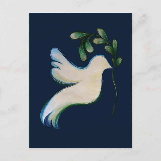 Peace on Earth Dove of Hope                        Holiday Postcard (Front)