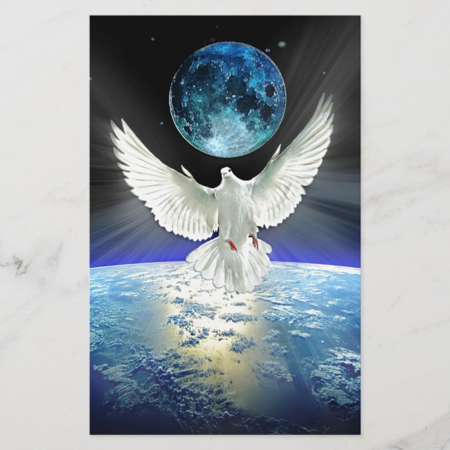 Peace on Earth Dove of Peace Stationery (Front)