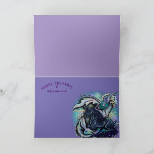 Peace On Earth Dragon and Unicorn Holiday Card
