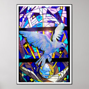 Peace on Earth Easter Dove Digital Poster Art