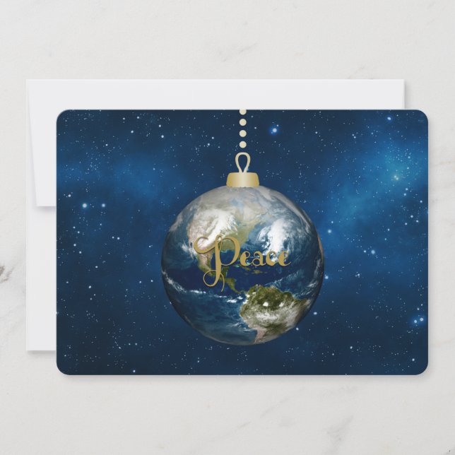Peace on Earth Flat Holiday Card (Front)