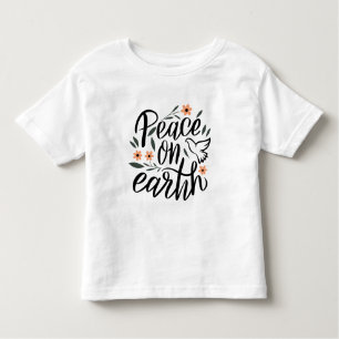 Peace on Earth Floral Design Toddler T-Shirt
