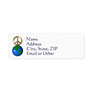 Peace On Earth Fun Rebus Holiday Greeting Return Address Label