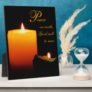Peace, on Earth, Good will to men Plaque