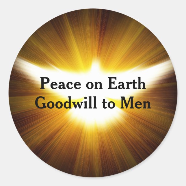 Peace on Earth, Goodwill to Men. Make America Kind Classic Round Sticker (Front)