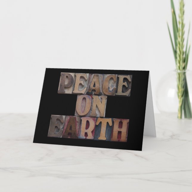 peace on earth greeting card (Front)