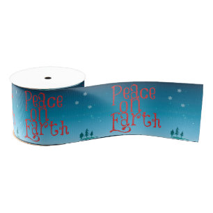Peace on Earth Grosgrain Ribbon