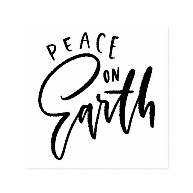 Peace On Earth Happy Holidays Holiday Cards Self-inking Stamp (Design)