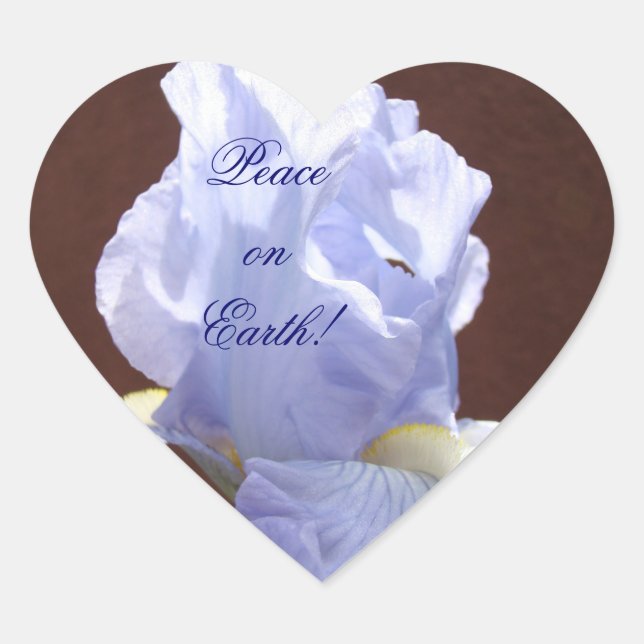 Peace on Earth! Heart shaped sticker Envelope seal (Front)