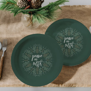 Peace on Earth Holiday Paper Plate