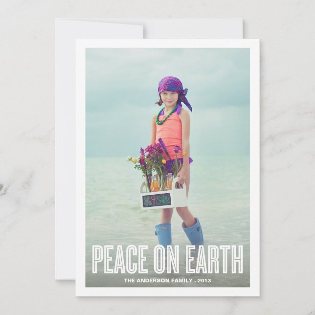 PEACE ON EARTH | HOLIDAY PHOTO CARD (Front)
