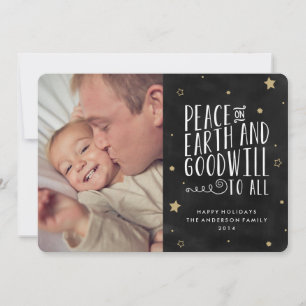 Peace on Earth   Holiday Photo Card
