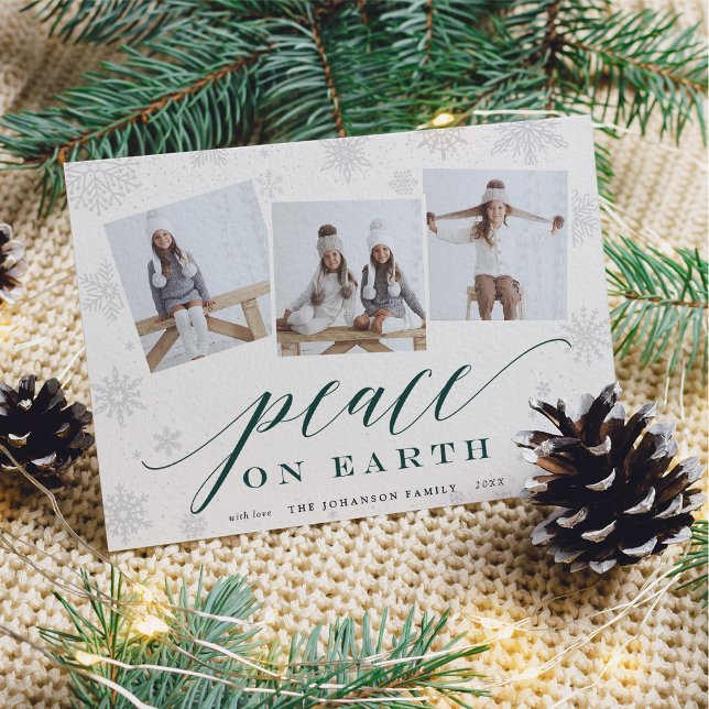 Peace on Earth | Holiday Photo Collage Card (Creator Uploaded)