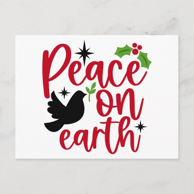Peace on Earth Holiday Postcard (Front)