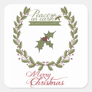 Peace on Earth Holiday Stickers