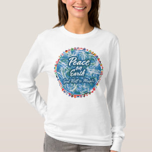 Peace on Earth Meeples Womens Shirt