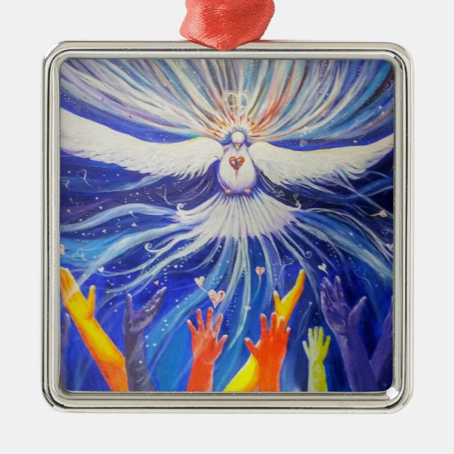 Peace on Earth Metal Ornament (Front)