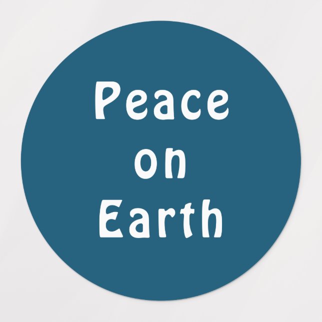Peace on Earth Minimalist Blue Labels (Design 3)