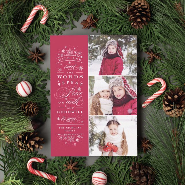 Peace on Earth Multi Photo Holiday Card (Creator Uploaded)