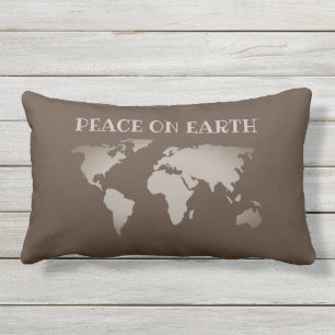Peace On Earth Outdoor Throw Pillow