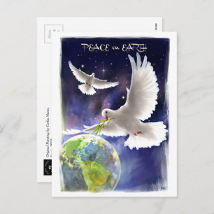 Peace on Earth. Peace Doves Holiday Postcards
