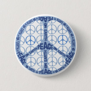 Peace On Earth Peace Sign 6 Cm Round Badge