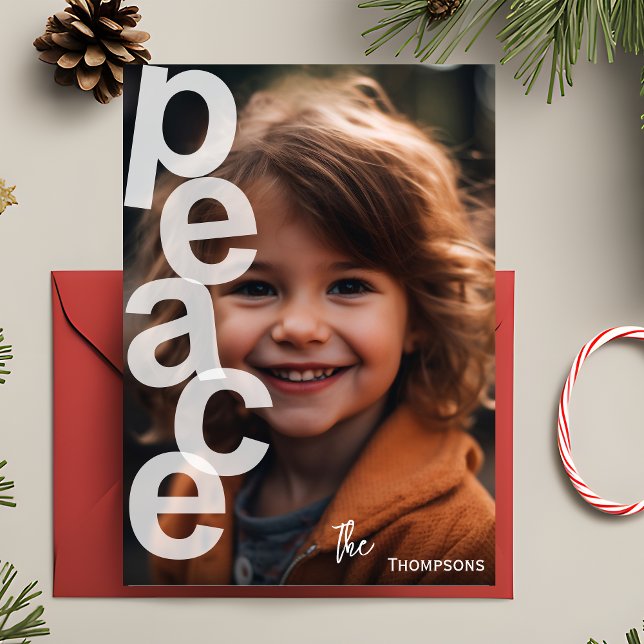 Peace on earth, photo christmas greeting card (Creator Uploaded)
